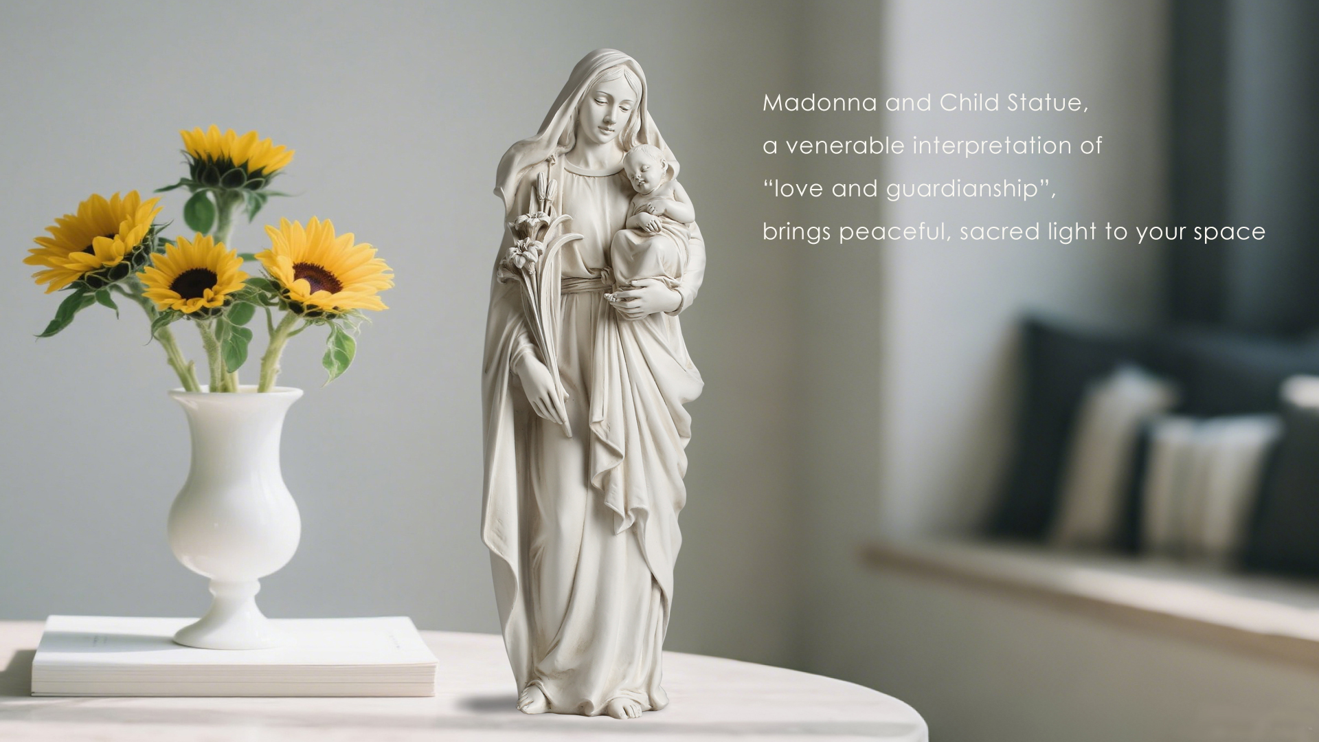 Amazon.com: Grace4Joy Madonna and Child Statue, 13.5 Inches Mary